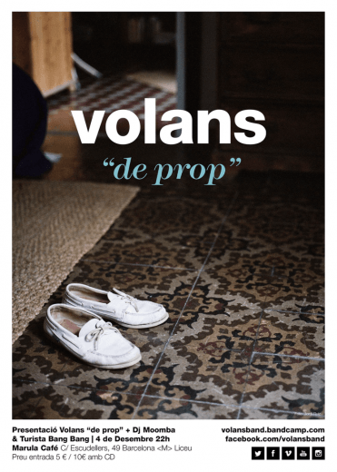Cartel del concierto de presentación de de prop, el nuevo álbum de Volans