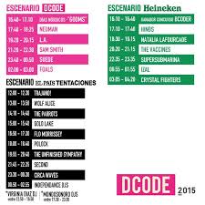 Horarios DCODE