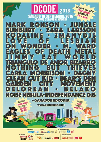 DCode 2016 Cartel Madrid Universidad Complutense | Indiescretos Noticias Indie Español Festivales Festival Entrada Entradas Ticket Tickets