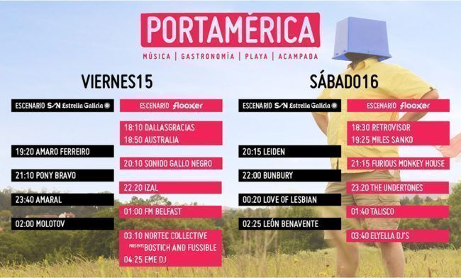 Horarios PortAmérica 2016 | Indiescretos Indie Español