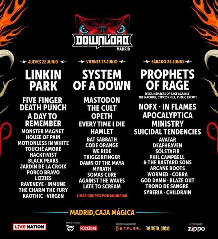Download Festival 2017 Cartel Dias