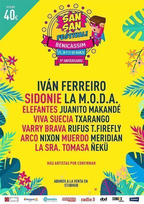 Cartel Sansan Festival 2018 Benicassim
