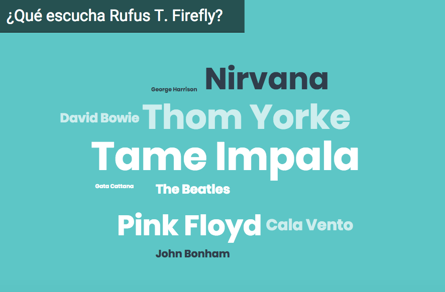 Qué escucha Rufus T. Firefly