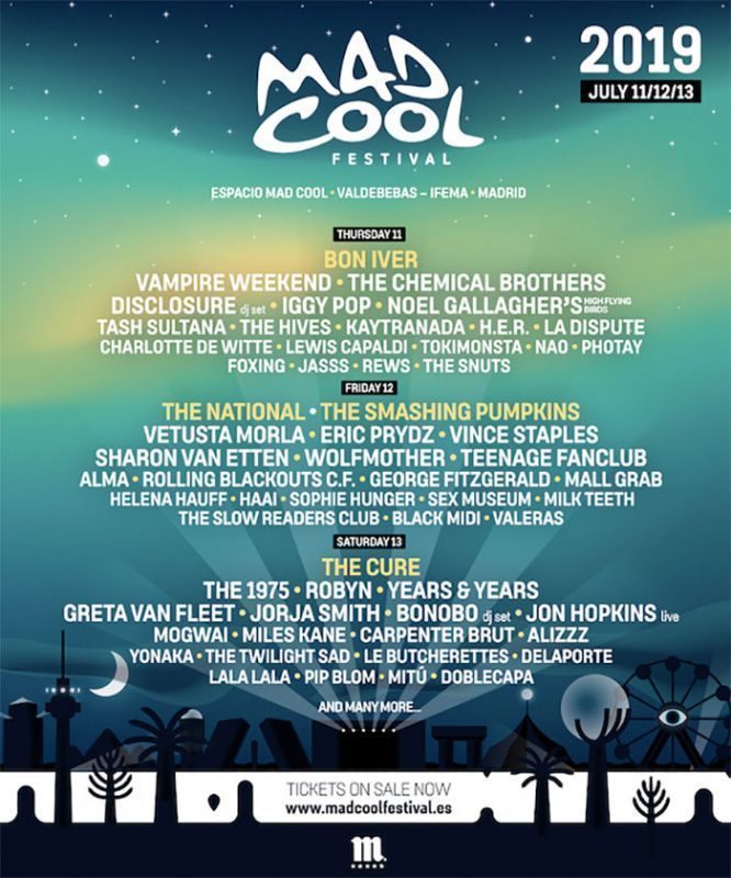 Mad Cool Festival 2019 Cartel