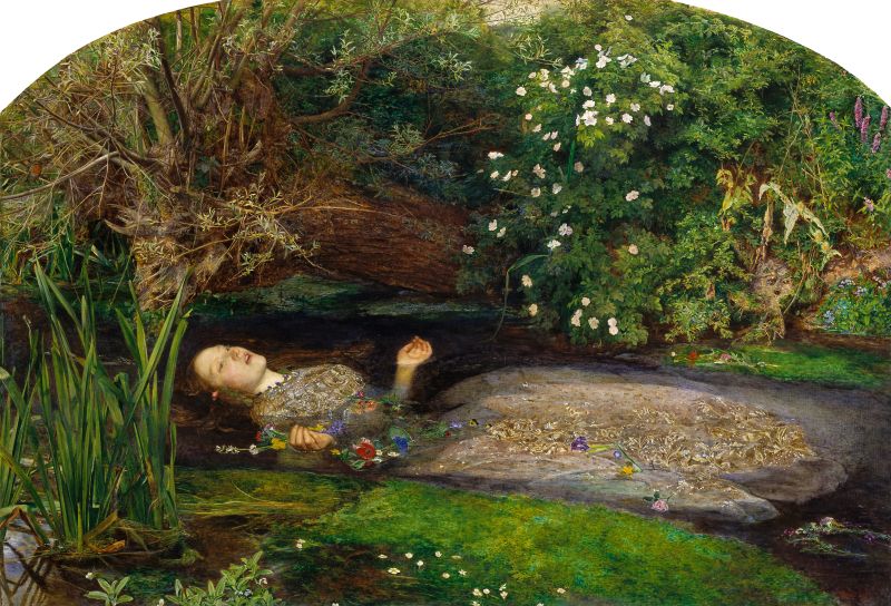 Cuadro "Ophelia", de John Everett Millais.
