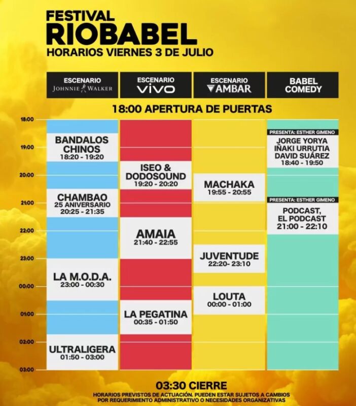 rio babel-horarios-indiescretos