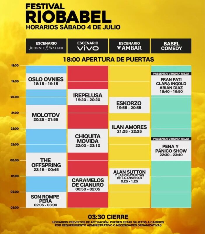 rio babel-horarios-indiescretos